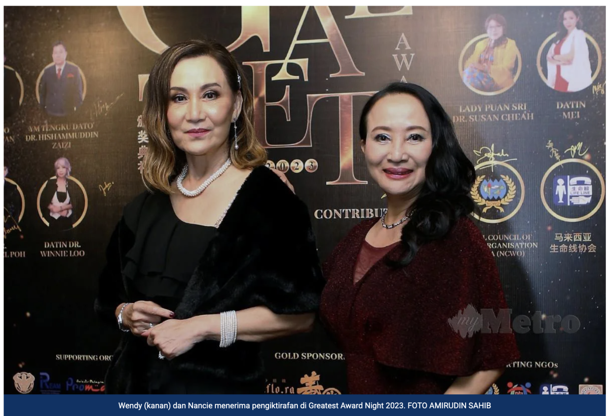 Nancie, Wendy menang anugerah Penerbit Paling Menyerlah